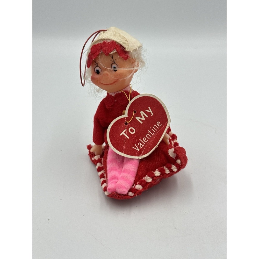 Vintage‎ Be My Valentine Knee Hugger Elf Pixie On Pillow